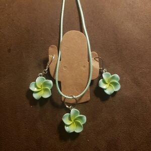 Floral Necklace and Earring Set